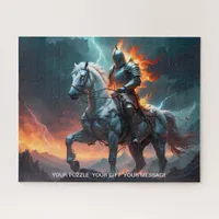 Epic White Knight & Stallion Art Puzzle Collection