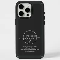 Logo Black Business Minimalist Corporate Marketing iPhone 15 Pro Max Case