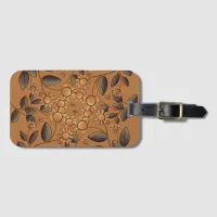 Golden Flowers Luggage Tag