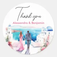 Wedding Moments Watercolor for Gifts Classic Round Sticker