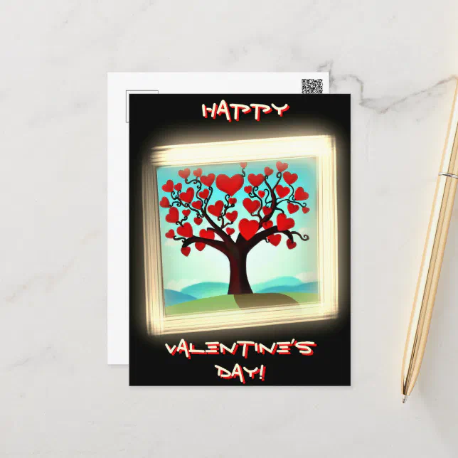 Modern card - Love Tree - Valentine's Day