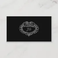 simple black and white business card