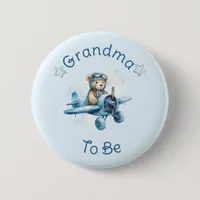 Sweet Little Boy on the Way Baby Shower Button