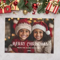 Merry Christmas Children Photo Holiday Cards