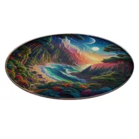 Nature Woodcut of Landscape / Seascape / Skyscape Cutting Board