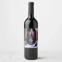 Customizable Disco Wedding Wine Label