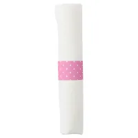 Sophisticated Tiny White Spots on Pink Napkin Bands