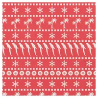 Christmas Jumper Pattern of Parrots and Palm Trees Fabric