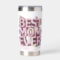 *~ Mother Day Hearts BEST MOM EVER  Floral AP72 Insulated Tumbler