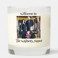 Personalized Halloween Family Photo Spooky Scented Candle