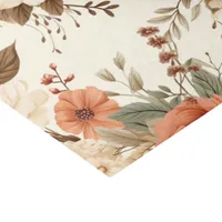 Cozy Autumn Floral Print Digital Art Tissue Paper