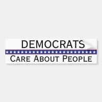 Democrats Care About People Bumper Sticker