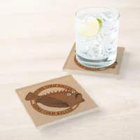 Australian Reef Stone Fish Funny Cartoon Glass Coaster