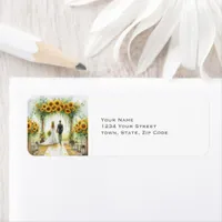 Sunflower Country Wedding Label