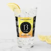 Elegant 13th Citrine Wedding Anniversary Glass