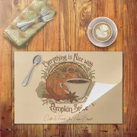 Pumpkin Spice Coffee and Friends Paper Placemat