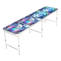 Cute Llama v Tiger Holographic | Beer Pong Table