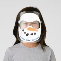 Custom Name Funny Christmas Childrens Size Snowman Kids' Face Shield