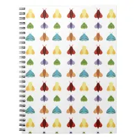 Cute Graphic Moth Illustration Vibrant Colors Notebook