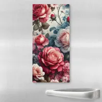 Timeless Rose Floral Charm Magnetic Notepad