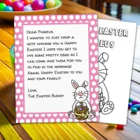 Personalized Happy Easter Bunny Letter  