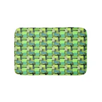 Green Emerald Lime Jade Modern Abstract Bath Mat