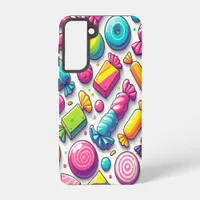 Retro Multicolored Cartoon Sweets Samsung Galaxy S21 Case