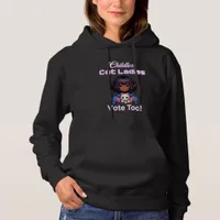 Thumbnail for Childless Cat Ladies Vote Too! Harris Walz 2024 Hoodie