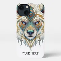 Native American Spiritual Wolf Paper Plate iPhone 13 Case