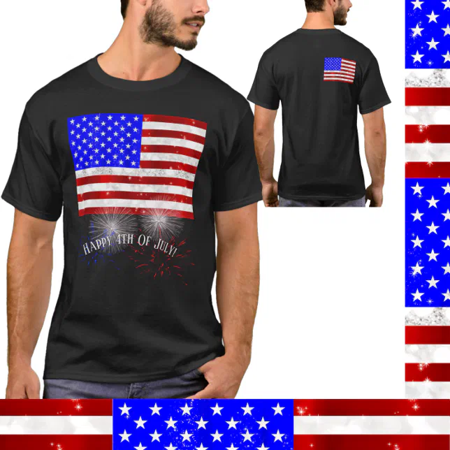 4th of July Celebration - USA flag T-Shirt