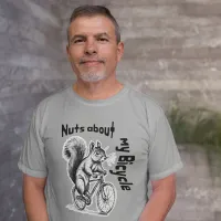 Squirrel on a bike cycling funny cyclist  T-Shirt