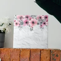 Romantic Elegant Antique Floral Composition Ceramic Tile