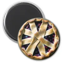 Blackberry Pie with Crust Magnet