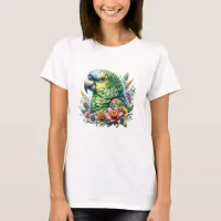 Beautiful Watercolor Amazon Parrot T-Shirt