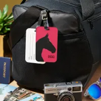 Black Horse Luggage Tag