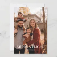 Modern Trendy Photo Bright Christmas  Holiday Card