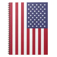 Red White & Blue Patriotic American Flag Notebook