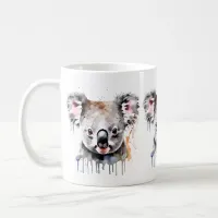 Koala Bear Watercolour paint dripping.  Coffee Mug