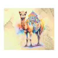 *~* Zen Fantasy CAMEL Rainbow Glitter SC5 Metal Print