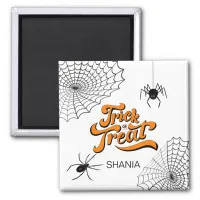 Trick or Treat Typography w/Spiders ID680 Magnet