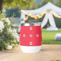 Christmas Holiday Charm Pattern 09 -  Thermal Wine Tumbler