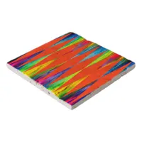 [Rainbow Fiesta] Harlequin Geometric Fiery Orange Trivet