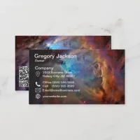 QR Code Orion Nebula Space Galaxy Business Card