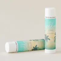 Tropical Isle Sunrise Wedding Favor Teal ID581 Lip Balm