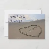 beach wedding RSVP standard 3.5 x 5