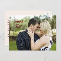 Personalized Couple Photo Thank You Postcard