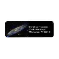 Andromeda Galaxy Ultraviolet View, ZGOS Address Label