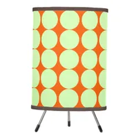 Stylish Geometric Circles Pattern Orange Green Tripod Lamp