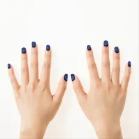 Azure Symphony: The Electric Triad Minx Nail Art