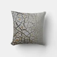 Cracked Rust Throw Pillow